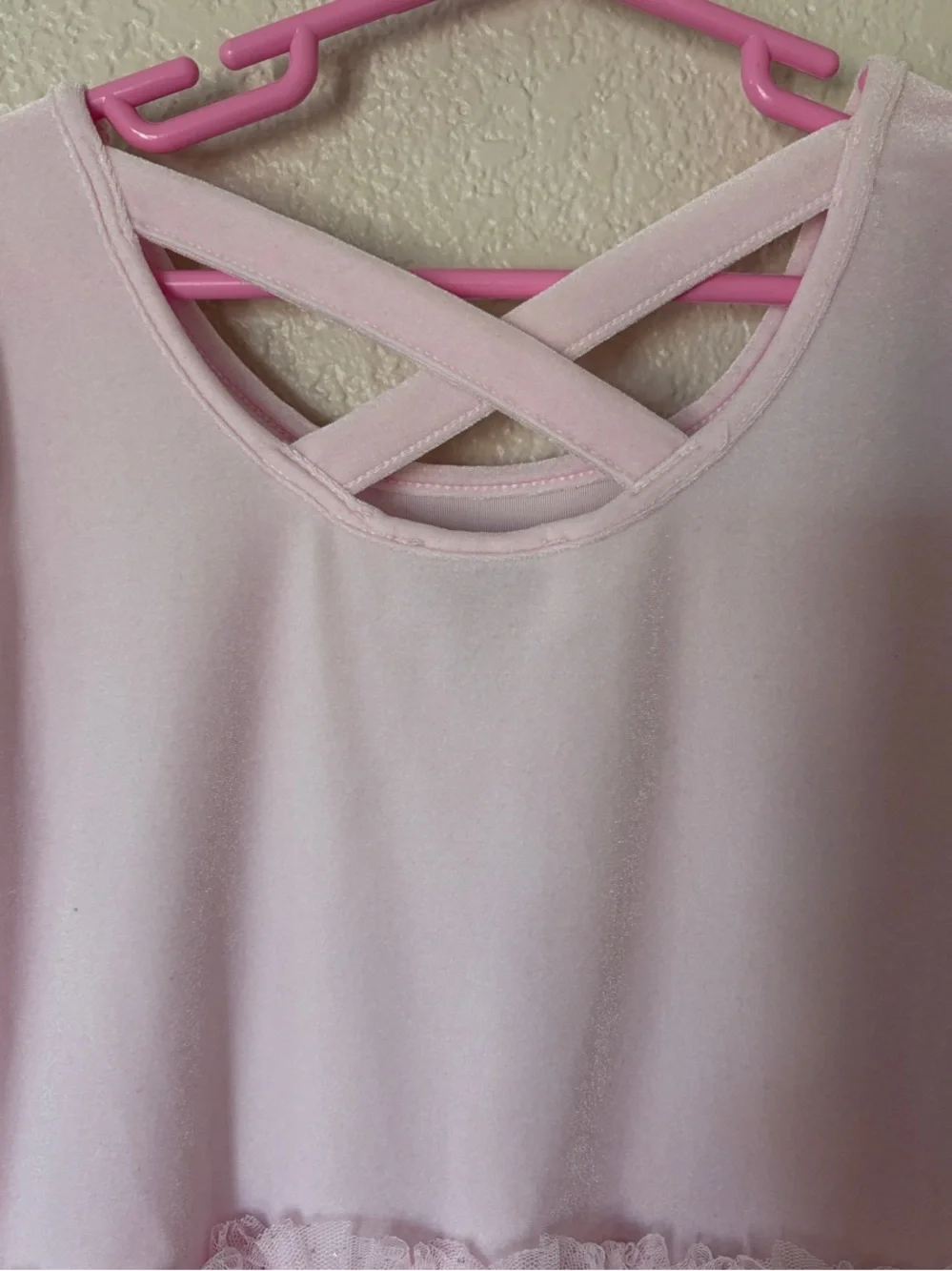 The Children's Place Light Pink Velour Tulle Party Dress